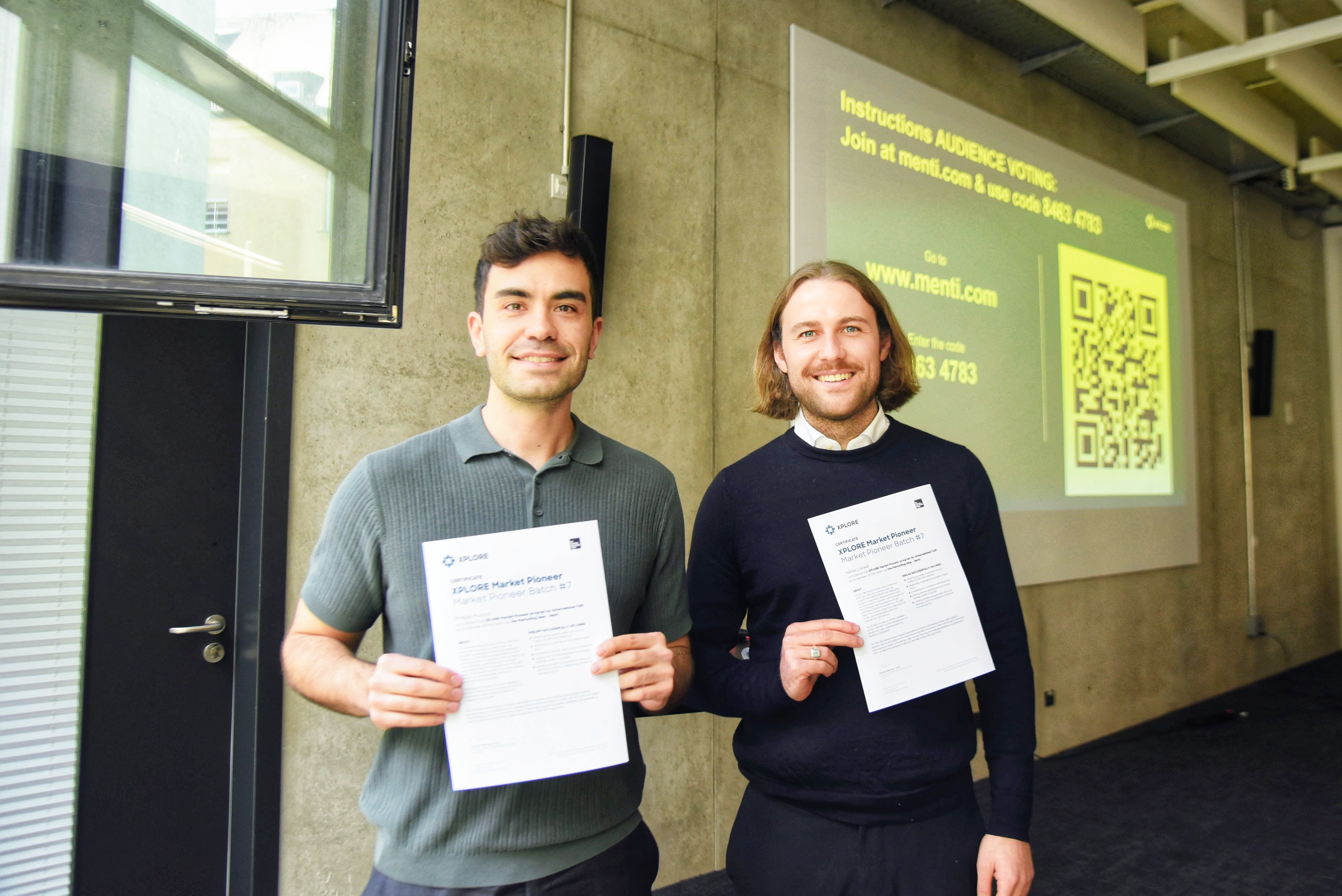 Philipp and Tobias at the XPlore demo day